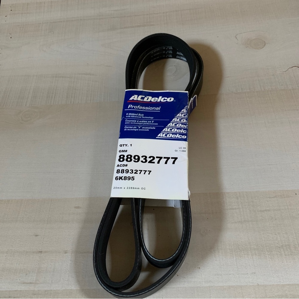 6K895 ACDelco Serpentine Belt Made In USA 88932777